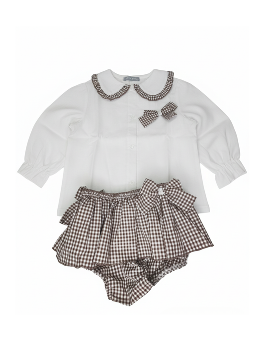 CONJUNTO BLUSA DE CUADROS VICHY CLÁSICOS