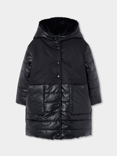 PARKA PARA NIÑA DE COLOR NEGRO