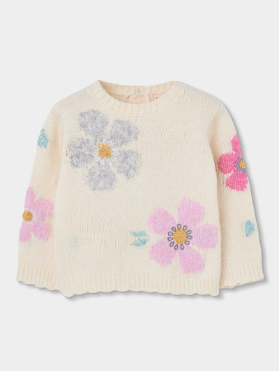 JERSEY MANGA LARGA FLORES NIÑA