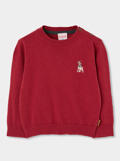 JERSEY DE MANGA LARGA ROJO NIÑO
