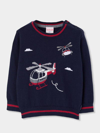 JERSEY DE MANGA LARGA HELICÓPTERO NIÑO