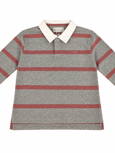 POLO DE RAYAS GRIS Y ROSA ELEO