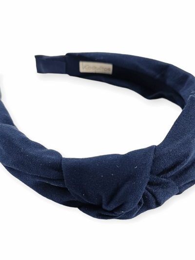 DIADEMA DE NUDO LATERAL AZUL MARINO
