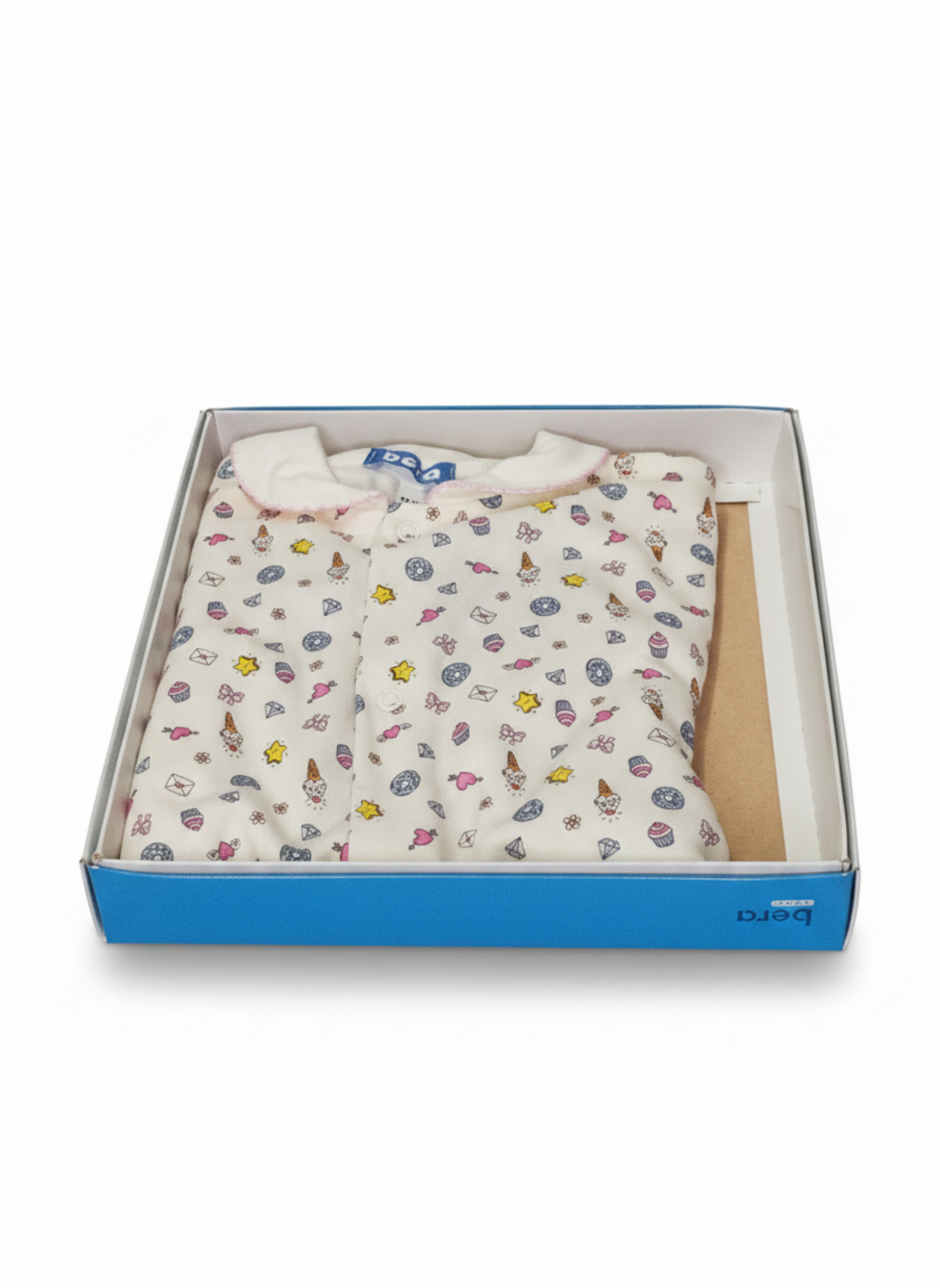 PELELE DE MANGA LARGA BLANCO CON ESTAMPADAO DE DULCES