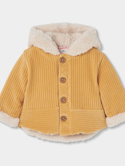 CHAQUETA DE PANA AMARILLA PARA BEBÉ