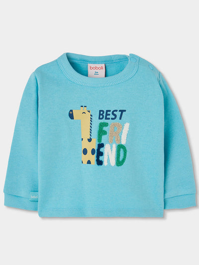 SUDADERA DE FELPA PARA BEBÉ CON JIRAFA