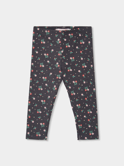 LEGGINGS PARA NIÑA CON ESTAMPADO DE FLORES