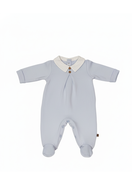 PELELE DE MANGA LARGA AZUL CELESTE CON CUELLO DE PETER PAN