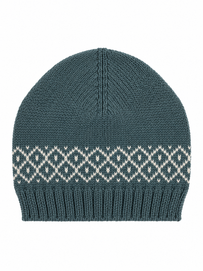 GORRO DE PUNTO PARA BEBÉ CON GRECAS VERDE