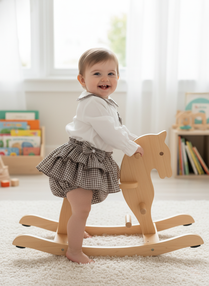 CONJUNTO BLUSA DE CUADROS VICHY CLÁSICOS