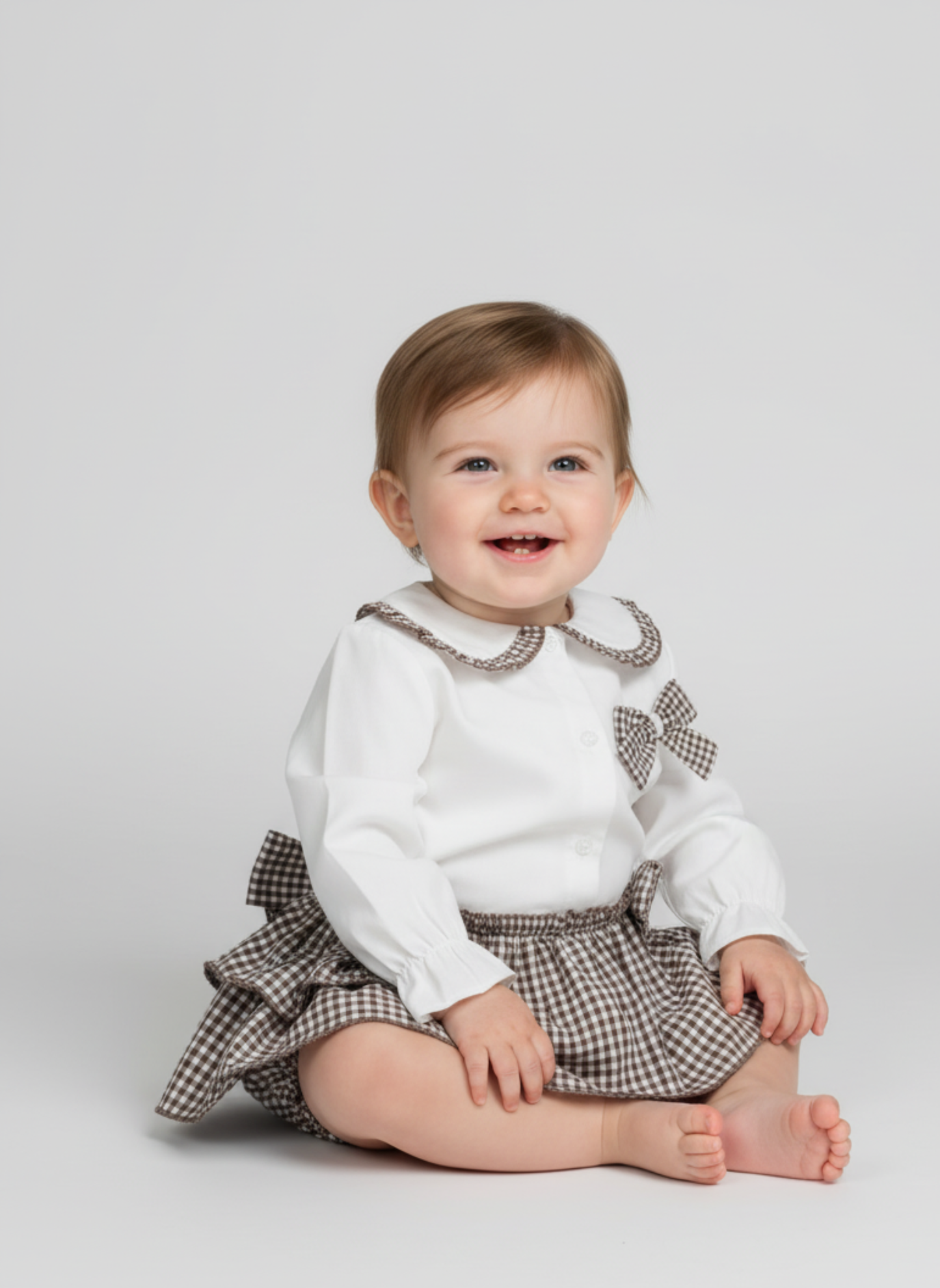 CONJUNTO BLUSA DE CUADROS VICHY CLÁSICOS