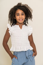 BLUSA BLANCA FRUNCES
