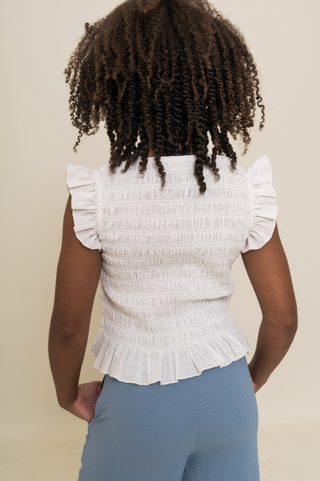 BLUSA BLANCA FRUNCES