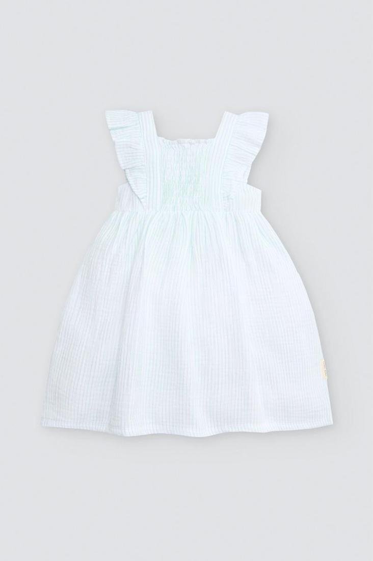 VESTIDO DE BEBÉ DE TIRANTES BLANCO