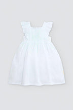 VESTIDO DE BEBÉ DE TIRANTES BLANCO