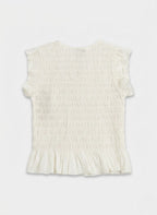 BLUSA BLANCA FRUNCES
