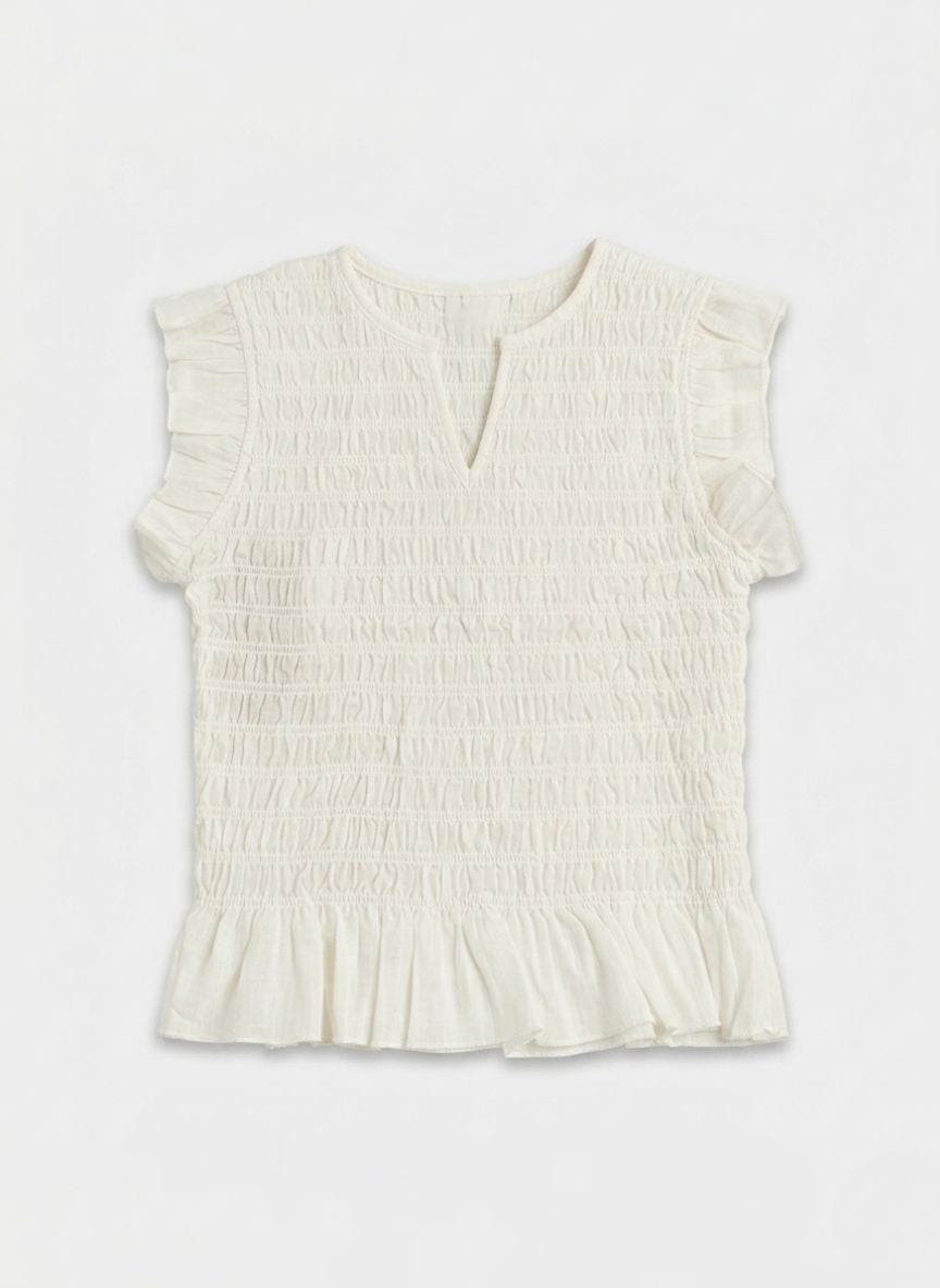 BLUSA BLANCA FRUNCES