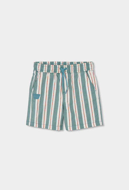 BERMUDAS GABARDINA LISTADAS MULTICOLOR