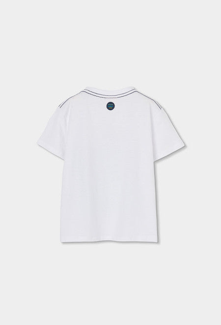 CAMISETA DE PUNTO BLANCO TIBURÓN