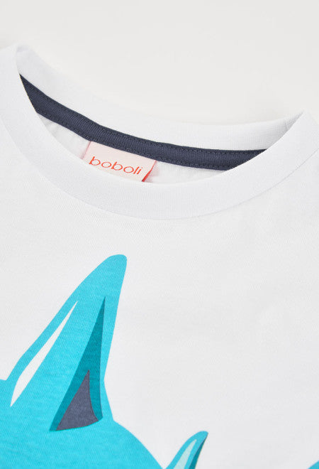 CAMISETA DE PUNTO BLANCO TIBURÓN