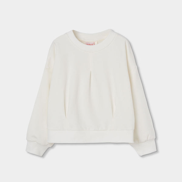 SUDADERA DE FELPA PARA NIÑA BÁSICA