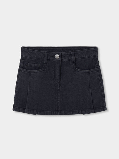 FALDA DENIM VAQUERA NEGRA