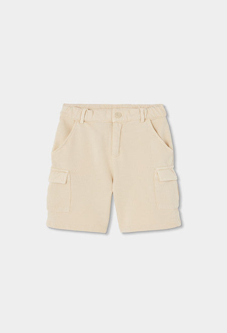 BERMUDAS DE FELPA BEIGE