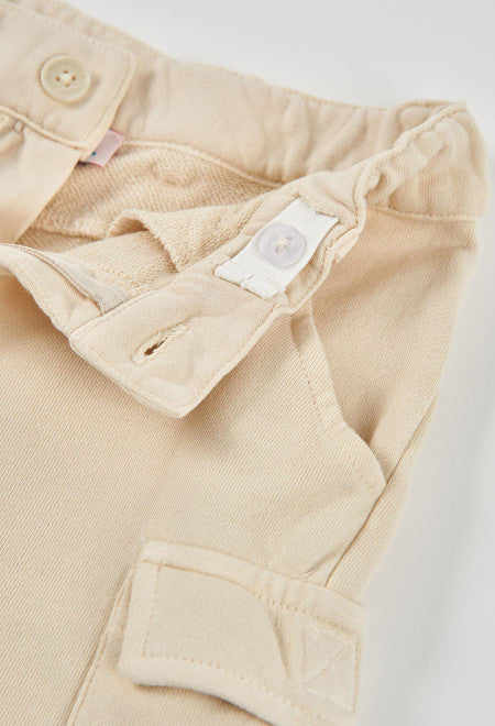 BERMUDAS DE FELPA BEIGE
