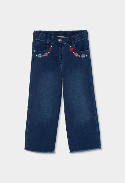 PANTALÓN VAQUERO DENIM CON FLORES
