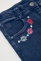 PANTALÓN VAQUERO DENIM CON FLORES
