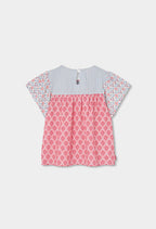 BLUSA DE POPELIN CON ESTAMPADO GEOMÉTRICO