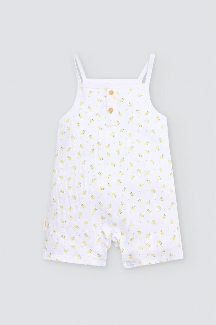 PETO SIN MANGAS DE BEBÉ BLANCO CON ESTAMPADO DE LIMONES