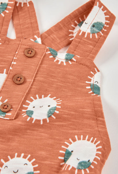 PELELE DE PUNTO CORTO CON ESTAMPADO DE SOLES