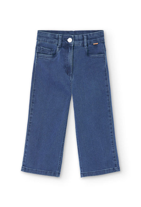 PANTALÓN DENIM ELÁSTICO AZUL BLEACH