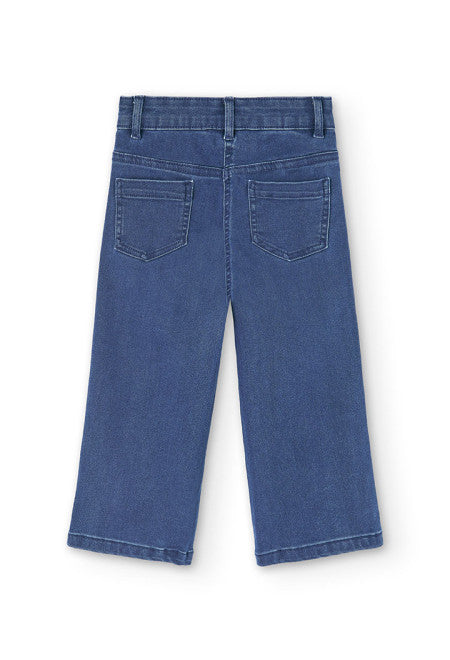 PANTALÓN DENIM ELÁSTICO AZUL BLEACH