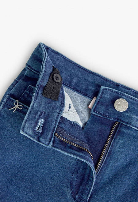 PANTALÓN DENIM ELÁSTICO AZUL BLEACH
