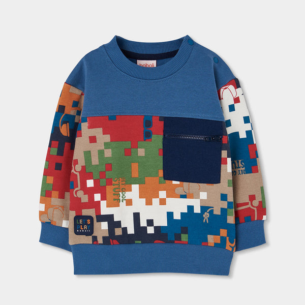 SUDADERA DE FELPA ESTAMPADA NIÑO