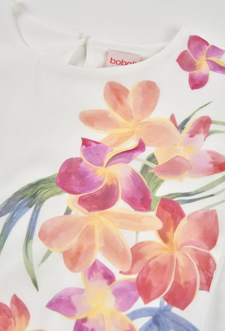 BLUSÓN DE GASA BLANCO CON FLORES