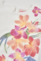 BLUSÓN DE GASA BLANCO CON FLORES