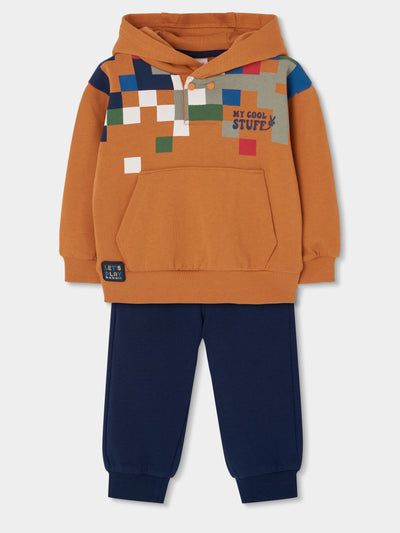 CONJUNTO DE FELPA TRICOLOR NIÑO