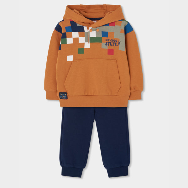 CONJUNTO DE FELPA TRICOLOR NIÑO