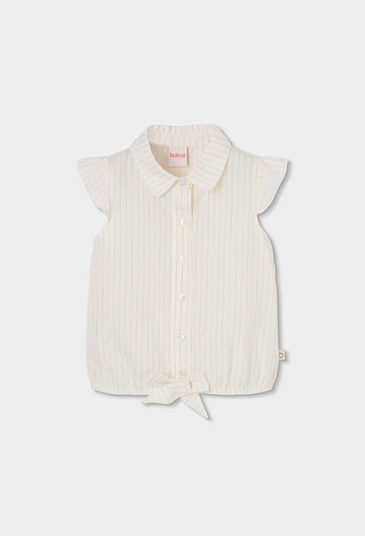 CAMISA LISTADA EN BLANCO