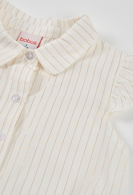 CAMISA LISTADA EN BLANCO