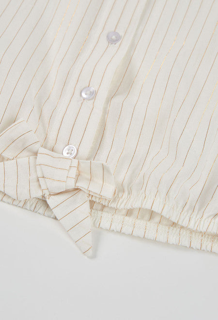 CAMISA LISTADA EN BLANCO
