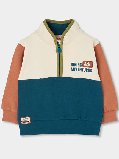 SUDADERA DE FELPA TRICOLOR NIÑO