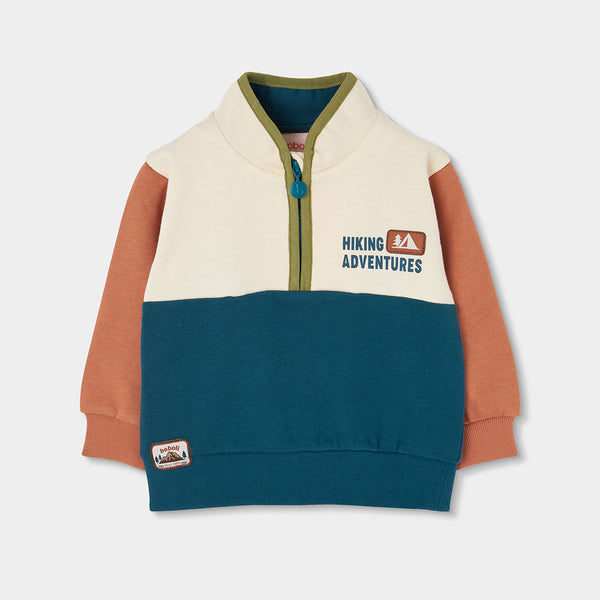 SUDADERA DE FELPA TRICOLOR NIÑO