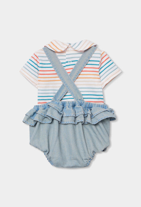 CONJUNTO DE PUNTO COMBINADO DE BEBÉ CON ELEFANTES