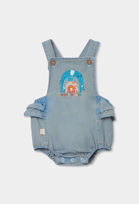 CONJUNTO DE PUNTO COMBINADO DE BEBÉ CON ELEFANTES