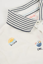 POLO PIQUÉ DE NIÑO CON ESTAMPADO PIRATA