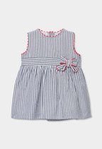 VESTIDO POPELÍN DE NIÑA RAYADO